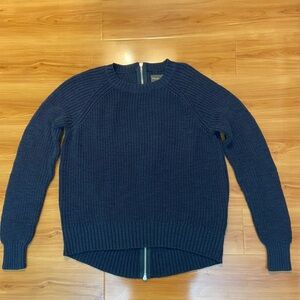 Michael Stars Convertible Midnight Blue pullover zip up Sweater M